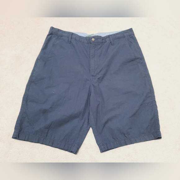 Woolrich Navy Blue 100% Cotton Flat Front Casual Shorts Mens Size 36 - Picture 2 of 10